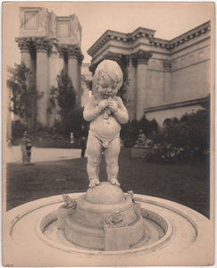 Boy and Frogs statue